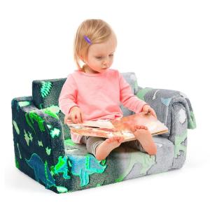 Rozkładana sofa dziecięca z kocem fluoroscencyjna