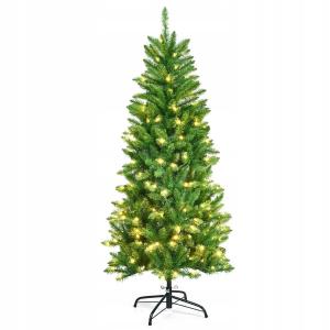 Sztuczna choinka wąska z lampkami LED 150cm