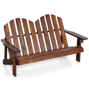 Fotel ogrodowy dwuosobowy dla dzieci brązowy
