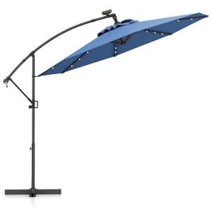 Parasol ogrodowy ze światłami LED obrotowy 360°