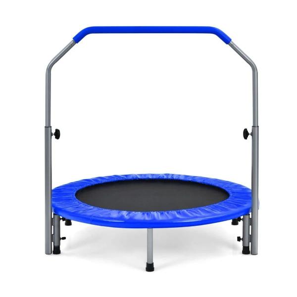 Trampolina fitness z poręczą