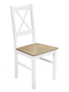 Drewniane Krzesło do kuchni jadalni Biały/Dąb Grandson