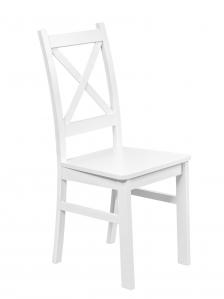 Krzesło krzyżak do jadalni Biały/Biały