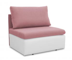 Sofa fotel rozkładany do spania Toledo Różowy/Biały