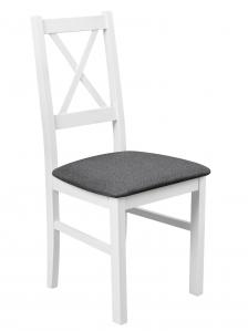 Drewniane Krzesło do kuchni jadalni Biały/Grafit