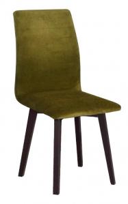 Krzesło tapicerowane do jadalni salonu LUN 2 Czarne/Zielone