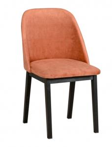Krzesło tapicerowane do salonu jadalni kubełkowe MON 1 Czarne/Miedziane