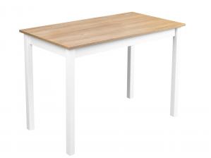 Drewniany Stół do Kuchni MAX2L 110x60 Biały/Dąb Grandson