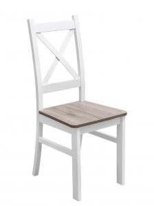 Krzesło krzyżak do jadalni Biały/San Remo