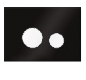 Przycisk spłukujący KK-POL VITRUM GRANDE V1 ORBIS czarny/biały 350/PPC/191-00-00