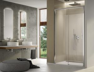 Drzwi prysznicowe SANSWISS TOP-LINE S TLS2 120cm, rozsuwane, lewe, H=200cm, białe TLS2G1200407