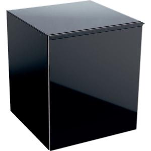 Szafka boczna GEBERIT ACANTO 45x48x52cm, 1 szuflada, czarne szkło, czarny mat 500.618.16.1