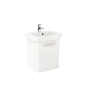 Zestaw łazienkowy KOŁO NOVA PRO 55: umywalka prostokątna 55cm + szafka wisząca biały połysk M39005000
