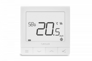 Regulator temperatury SALUS SQ610RF bezprzewodowy, z czujnikiem wilgotności, biały 615302602
