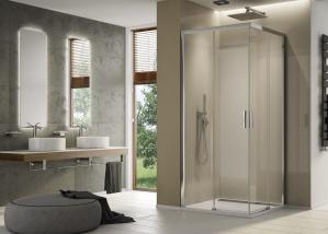 Drzwi prysznicowe SANSWISS TOP-LINE S TLS 120cm, rozsuwane, lewe(1/2 kabiny), H=200cm, srebrny połysk TLSG1205007