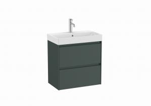 Zestaw łazienkowy ROCA ONA UNIK 60 Compacto, szafka + umywalka 60x36cm, zielony mat A851684513