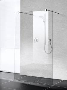 Ścianka prysznicowa WALKI-IN KERMI XBFWI 150cm, H=200cm, srebrny połysk XBFW115020VPK