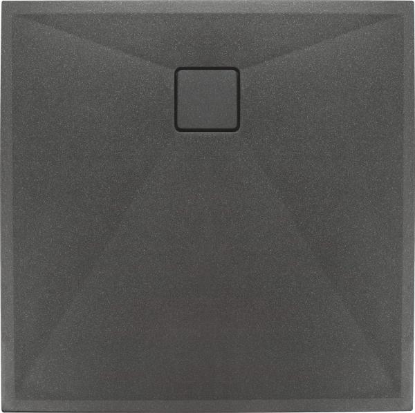 Brodzik kwadratowy DEANTE CORREO 90x90cm, granitowy, titanium KQR T41B