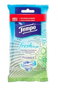 (DE) Tempo, Fresh To Go Protect Chusteczki, 10 sztuk (PRODUKT Z NIEMIEC)
