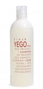 Ziaja Yego, Żel pod prysznic i Szampon do włosów Czerwony Cedr, 400 ml