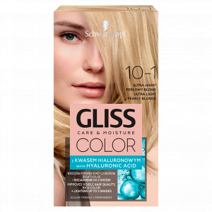 Schwarzkopf Gliss Color Farba do włosów z kwasem hialuronowym Ultra Jasny Perłowy Blond 10-1