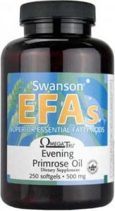 Olej z wiesiołka dwuletniego Evening Primrose Oil EFAs 500mg 250 kapsułek Swanson