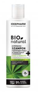 Bio Natural, Prebiotyczny szampon regenerująco-kojący do włosów suchych i zniszczonych, 400 ml