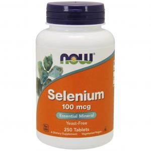 NOW Foods SELENIUM Selen L-Selenometionina 100 mcg -suplement diety- 250 tabletek