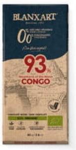 Czekolada gorzka 93% Kongo bez dodatku cukru i słodzików BEZGL. BIO 80 g BLANXART