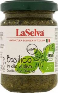 Bazylia w oliwie z oliwek BIO 130 g Laselva