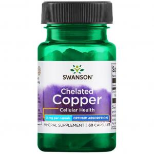 Swanson Albion Chelat Miedzi 2 mg - 60 kapsułek