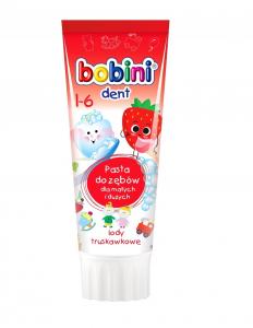Bobini Dent pasta do zębów dla dzieci powyżej 1-go roku życia Lody truskawkowe 75ml