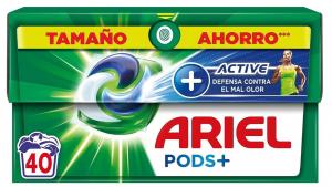 (DE) Ariel Pods+ Active Kapsułki uniwersalne do prania, 40 sztuk (PRODUKT Z NIEMIEC)