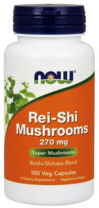 ReiShi Mushrooms Reishi i Shiitake 270 mg 100 kapsułek NOW FOODS
