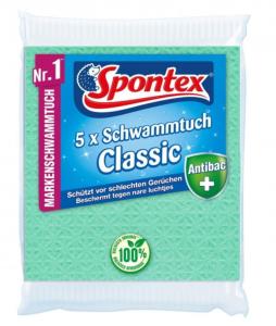 (DE) Spontex, Ścierka gąbczasta do czyszczenia, 5 sztuk (PRODUKT Z NIEMIEC)