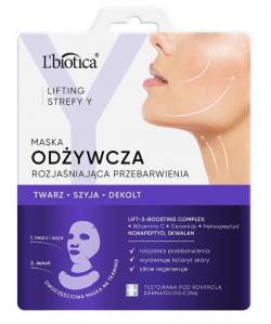 L'Biotica Lifting Strefy Y Odżywcza maska do twarzy rozjaśniająca przebarwienia, 1 komplet