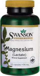 Mleczan magnezu 84mg Magnesium lactate 120 kapsułek SWANSON