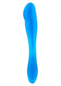 Dildo Podwójne Dwustronne Penis Niebieski 18cm