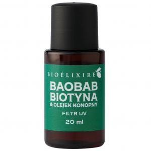 Silikonowe serum do włosów Baobab + Biotyna & Olejek Konopny 20ml