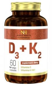 Noble Health D3 + K2 60 kapsułek
