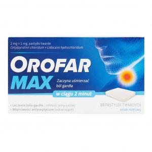 Orofar Max na gardło 10 tabletek