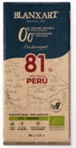 Czekolada gorzka 81% Peru bez dodatku cukru i słodzików BEZGL. BIO 80 g BLANXART