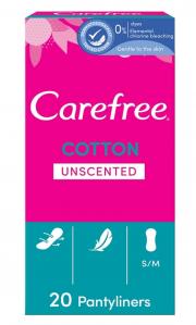 (DE) Carefree, Normal Cotton, Wkładki higieniczne, 20 sztuk (PRODUKT Z NIEMIEC)
