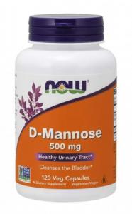 Now Foods D-Mannoza 500 mg - 120 kapsułek