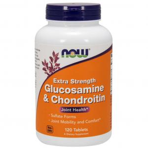 NOW Foods GLUKOZAMINA & CHONDROITYNA Extra Strength - Glucosamine&Chondroitin 750/600mg - 120 tabletek