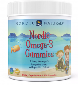Nordic Naturals Omega-3 Gummies 82mg - 120 żelek o smaku mandarynkowym