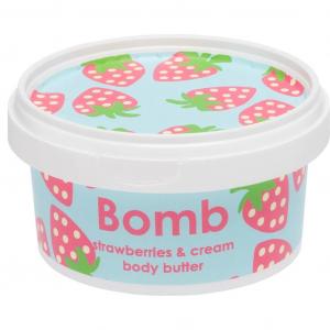 Bomb Cosmetics Strawberry & Cream Prefect Masło do ciała Truskawka & Śmietana, 200ml