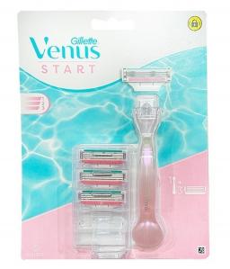 (DE) Gillette Venus Start Maszynka do golenia + 3 ostrza (PRODUKT Z NIEMIEC)
