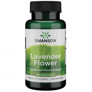 SWANSON Lavender Flower LAWENDA 400mg 60 kapsułek