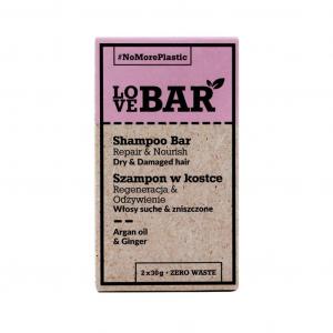 Shampoo Bar szampon w kostce do włosów suchych i zniszczonych Olej Arganowy & Imbir 2x30g